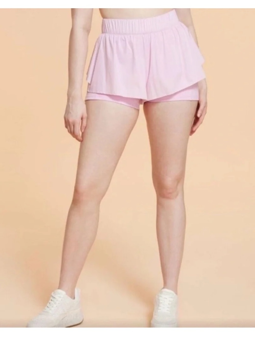 Blogilates Pink Ruffle Skort Shorts size XS NWT